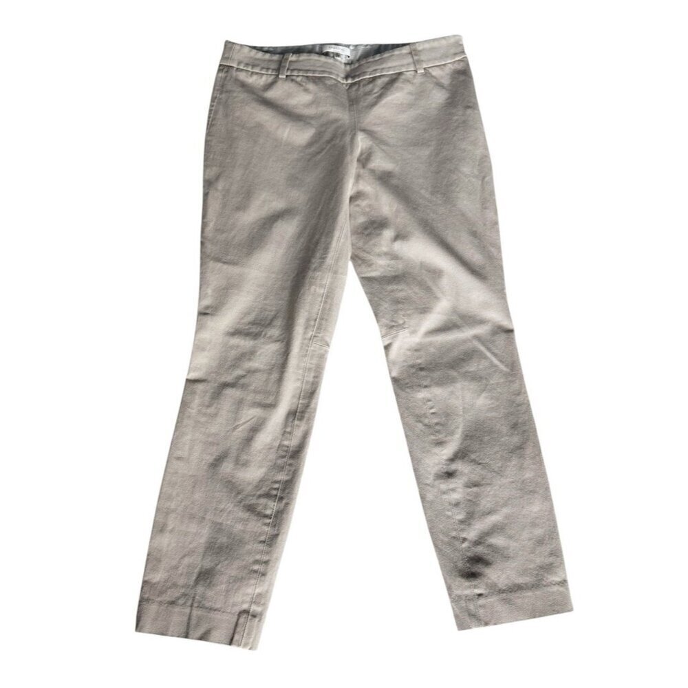 Aritzia Babaton Elliot Pants WOmen's Sz 6 Cropped Light Tan Side Zip Pants